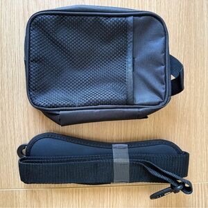 Black Travel Toiletry Bag with Detachable Strap